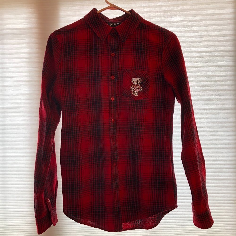 Juniors by Gen 2 Wisconsin Badger Flannel Shirt M